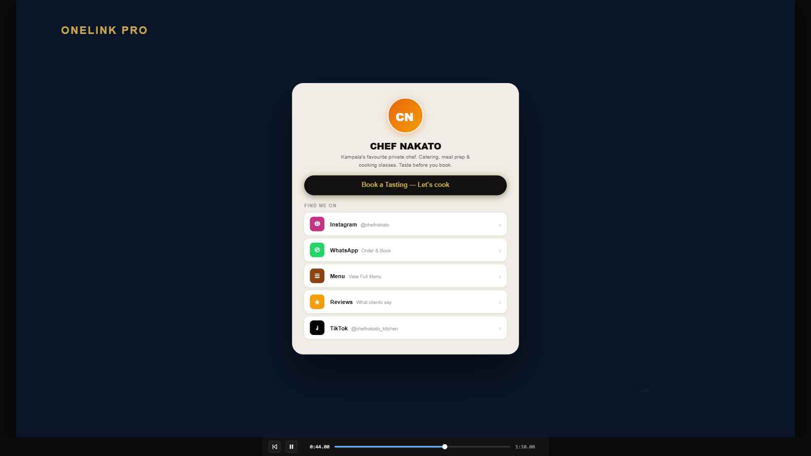 OneLink link-in-bio platform